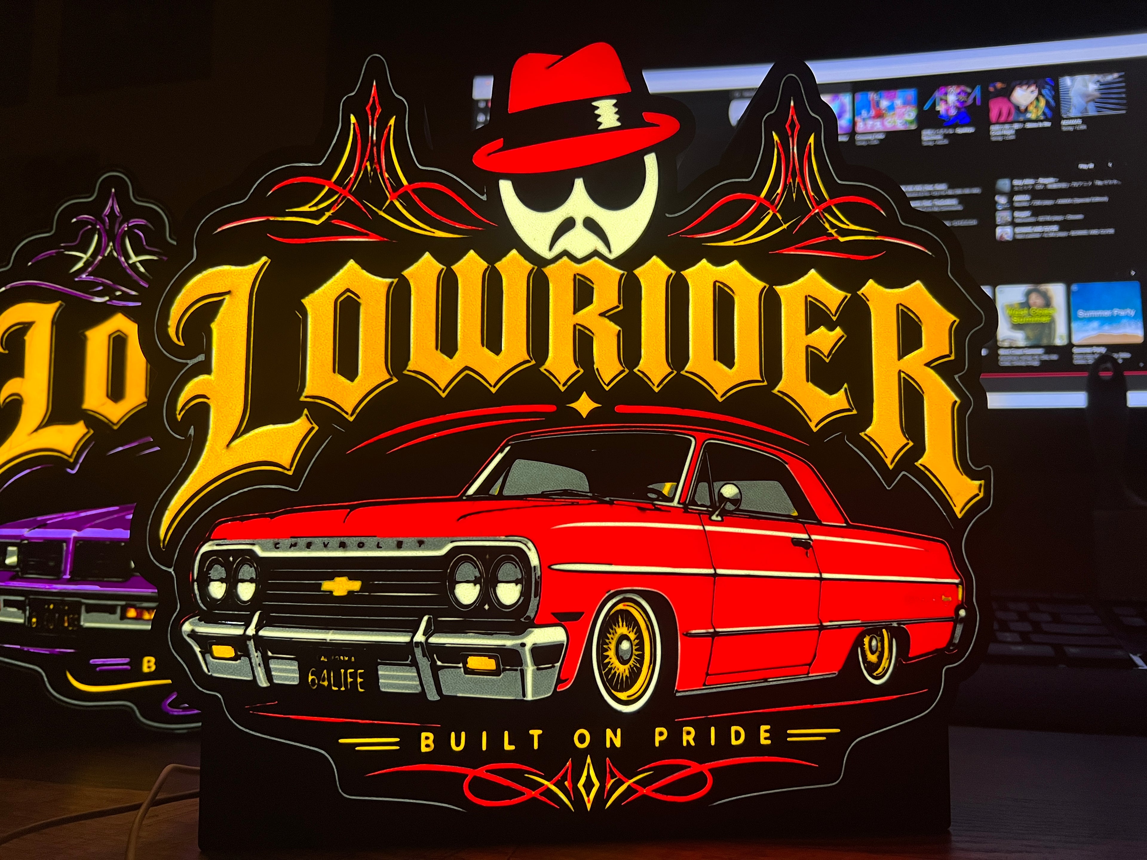 9" and 12" Lowrider LED Lightbox with Base | Illuminate What Matters.