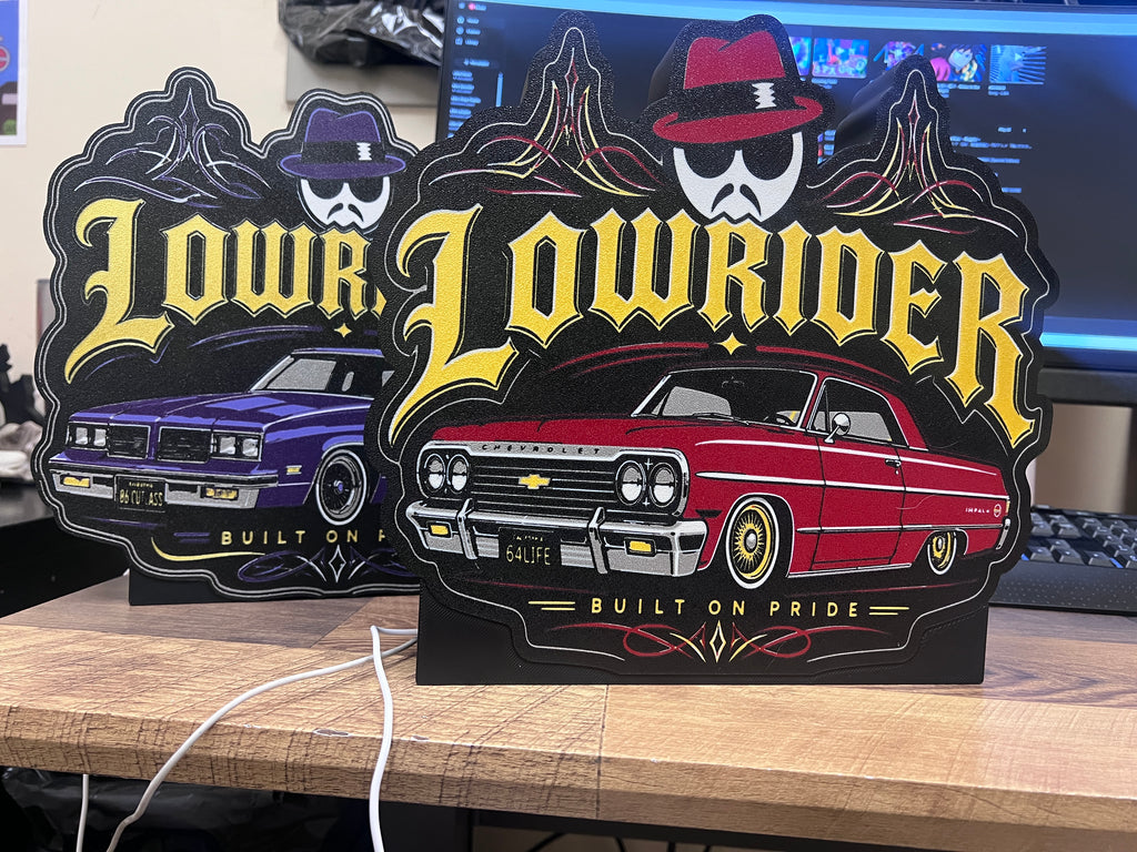 9" and 12" Lowrider LED Lightbox with Base | Illuminate What Matters.