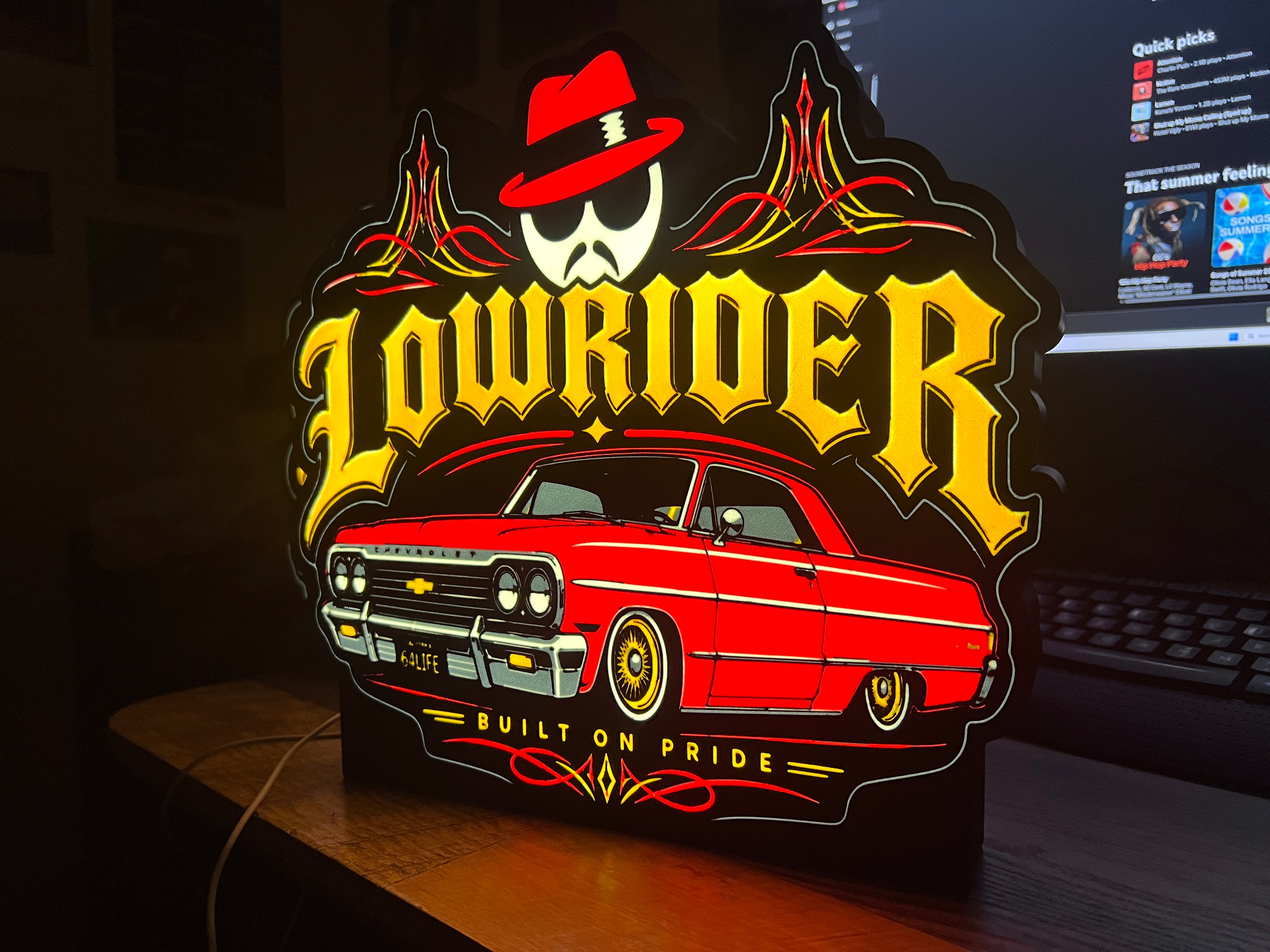 9" and 12" Lowrider LED Lightbox with Base | Illuminate What Matters.