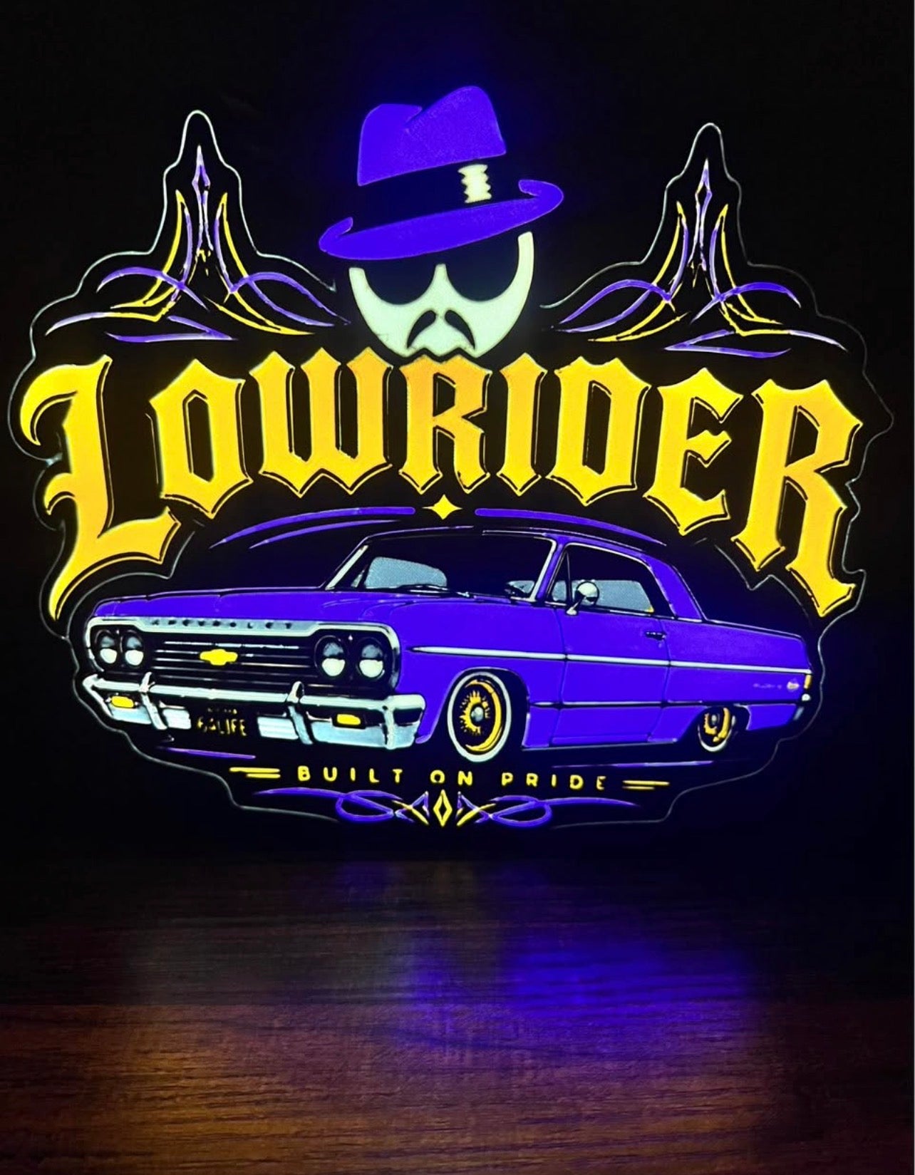 9" Lowrider LED Lightbox with Base | Illuminate What Matters.