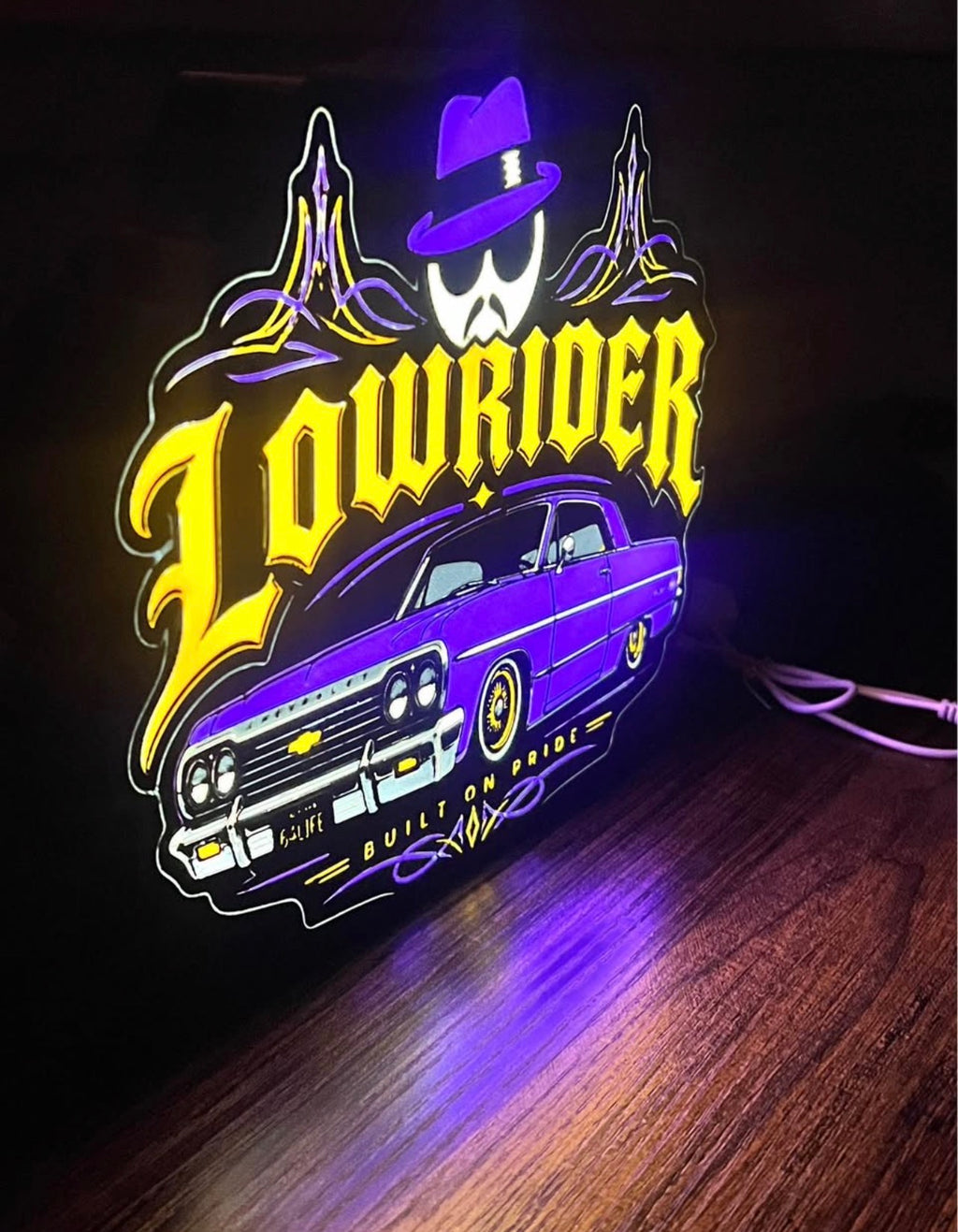 9" Lowrider LED Lightbox with Base | Illuminate What Matters.