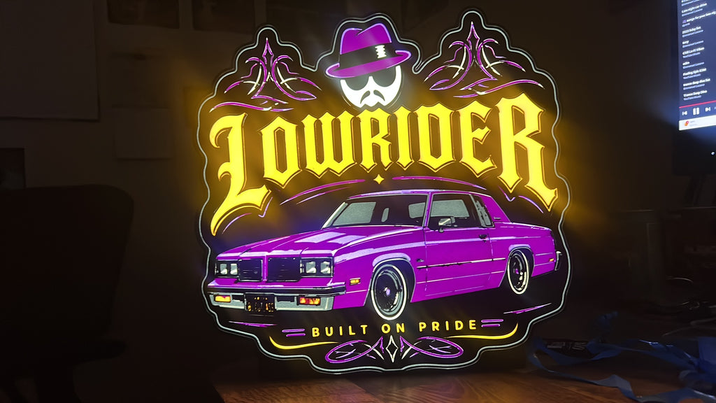 9" and 12" Lowrider LED Lightbox with Base | Illuminate What Matters.