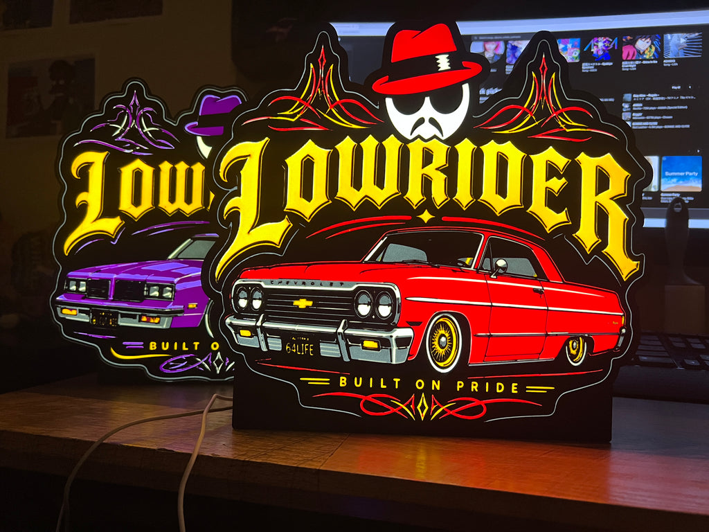 9" and 12" Lowrider LED Lightbox with Base | Illuminate What Matters.