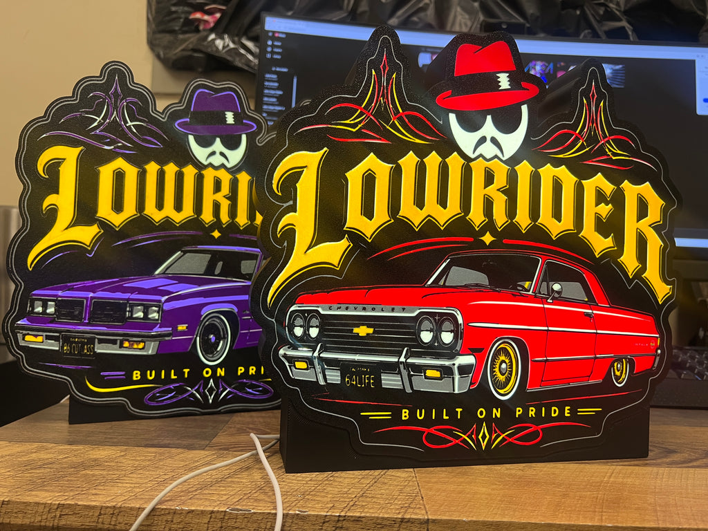 9" and 12" Lowrider LED Lightbox with Base | Illuminate What Matters.