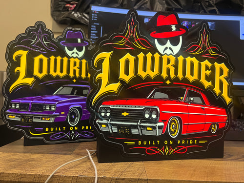 9" and 12" Lowrider LED Lightbox with Base | Illuminate What Matters.